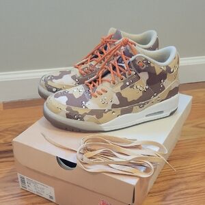 Air Jordan 3 Retro Tex Wmns Sz 9.5 Or Youth 8